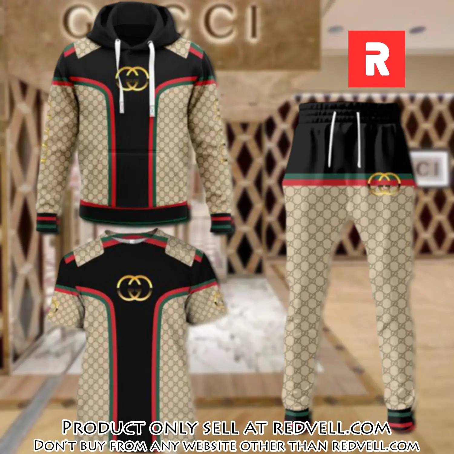 Gucci luxury brand combo tshirt hoodie long pants set trending 24 outfit sport lcs1027 rv4452003